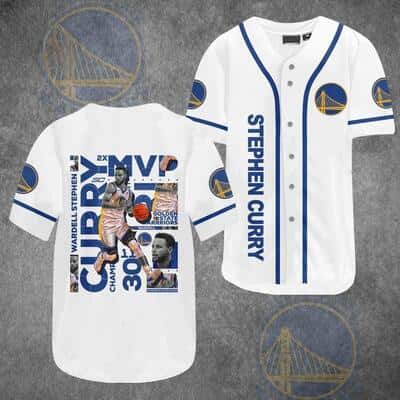 NBA Golden State Warriors Baseball Jersey Wardell Stephen Curry