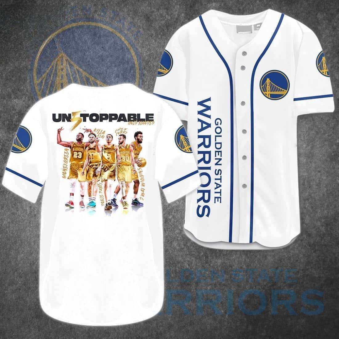 NBA Golden State Warriors Baseball Jersey Unstoppable Team NBA Golden State Warriors Baseball Jersey Unstoppable Team