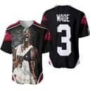 Dwyane Wade 3 Miami Heat Strong Warrior Legend Baseball Jersey Dwyane Wade 3 Miami Heat Strong Warrior Legend Baseball Jersey