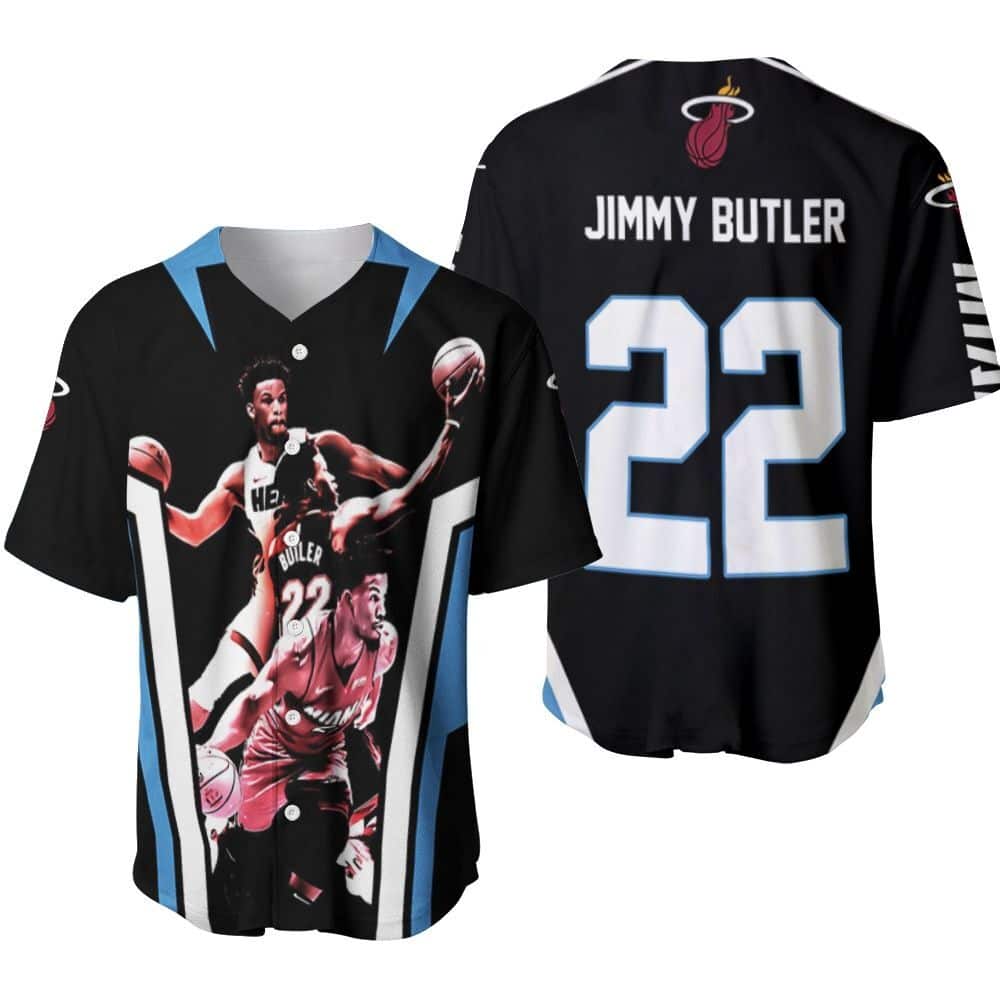 NBA Miami Heat Jimmy Butler 22 Baseball Jersey NBA Miami Heat Jimmy Butler 22 Baseball Jersey