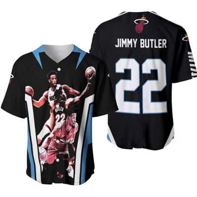NBA Miami Heat Jimmy Butler 22 Baseball Jersey NBA Miami Heat Jimmy Butler 22 Baseball Jersey