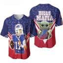 Baby Yoda Star Wars Loves NFL Buffalo Bills Baseball Jersey Baby Yoda Star Wars Loves NFL Buffalo Bills Baseball Jersey