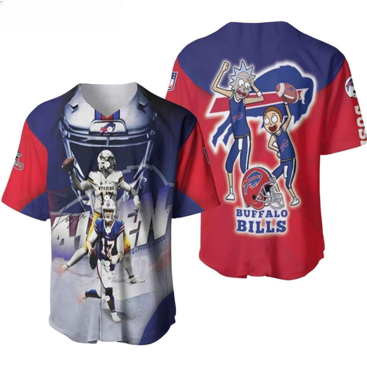 NFL Buffalo Bills Baseball Jersey Rick And Morty NFL Buffalo Bills Baseball Jersey Rick And Morty