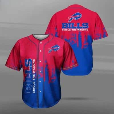 NFL Buffalo Bills Baseball Jersey Circle The Wagons NFL Buffalo Bills Baseball Jersey Circle The Wagons
