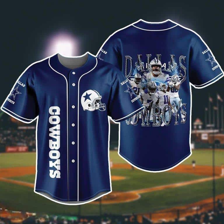NFL Dallas Cowboys Baseball Jersey Gift For Football Fans NFL Dallas Cowboys Baseball Jersey Gift For Football Fans