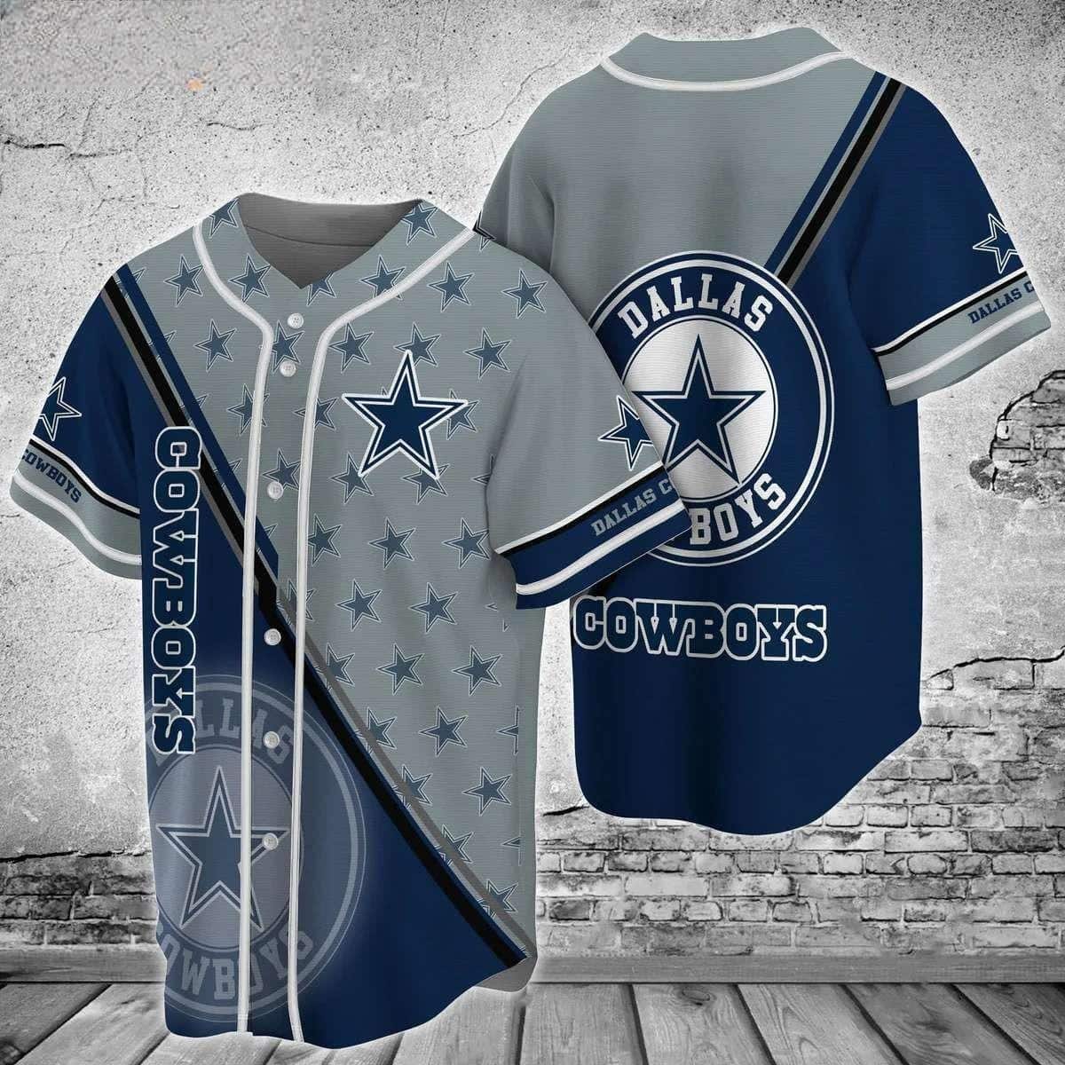 NFL Dallas Cowboys Baseball Jersey Logo Cowboys Pattern NFL Dallas Cowboys Baseball Jersey Logo Cowboys Pattern