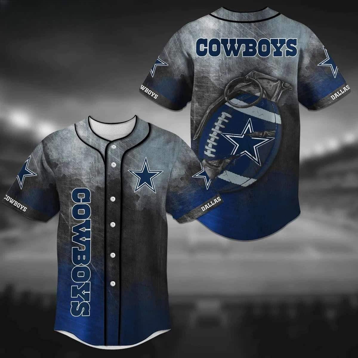 NFL Dallas Cowboys Baseball Jersey Football Gift For Men NFL Dallas Cowboys Baseball Jersey Football Gift For Men