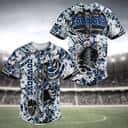 NFL Dallas Cowboys Baseball Jersey Skeleton And Flowers Pattern NFL Dallas Cowboys Baseball Jersey Skeleton And Flowers Pattern