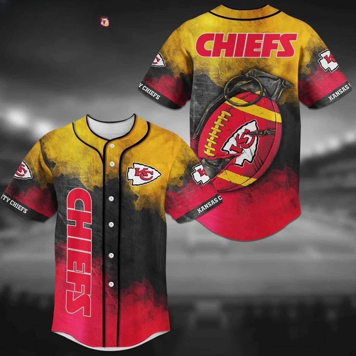 NFL Kansas City Chiefs Baseball Jersey Grenade NFL Kansas City Chiefs Baseball Jersey Grenade