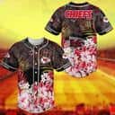NFL Kansas City Chiefs Baseball Jersey Hibiscus Flower NFL Kansas City Chiefs Baseball Jersey Hibiscus Flower
