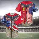 NFL Kansas City Chiefs Baseball Jersey Eagle American Flag NFL Kansas City Chiefs Baseball Jersey Eagle American Flag