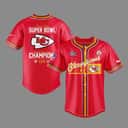 Super Bowl Champions NFL Kansas City Chiefs Baseball Jersey Super Bowl Champions NFL Kansas City Chiefs Baseball Jersey