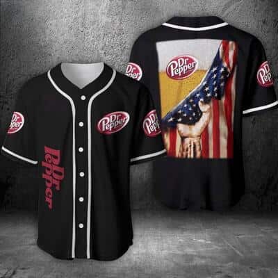 Dr Pepper Baseball Jersey US Flag Beer Lovers Gift Dr Pepper Baseball Jersey US Flag Beer Lovers Gift