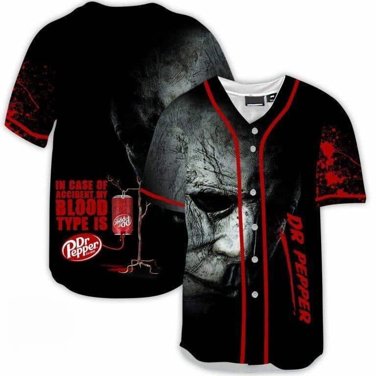 Michael Myers Dr Pepper Beer Baseball Jersey Gift For Sport Dad Michael Myers Dr Pepper Beer Baseball Jersey Gift For Sport Dad
