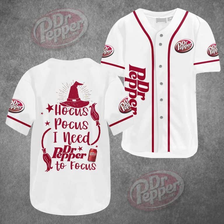 Hocus Pocus I Need Dr Pepper To Focus Baseball Jersey Hocus Pocus I Need Dr Pepper To Focus Baseball Jersey
