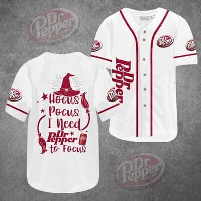 Hocus Pocus I Need Dr Pepper To Focus Baseball Jersey