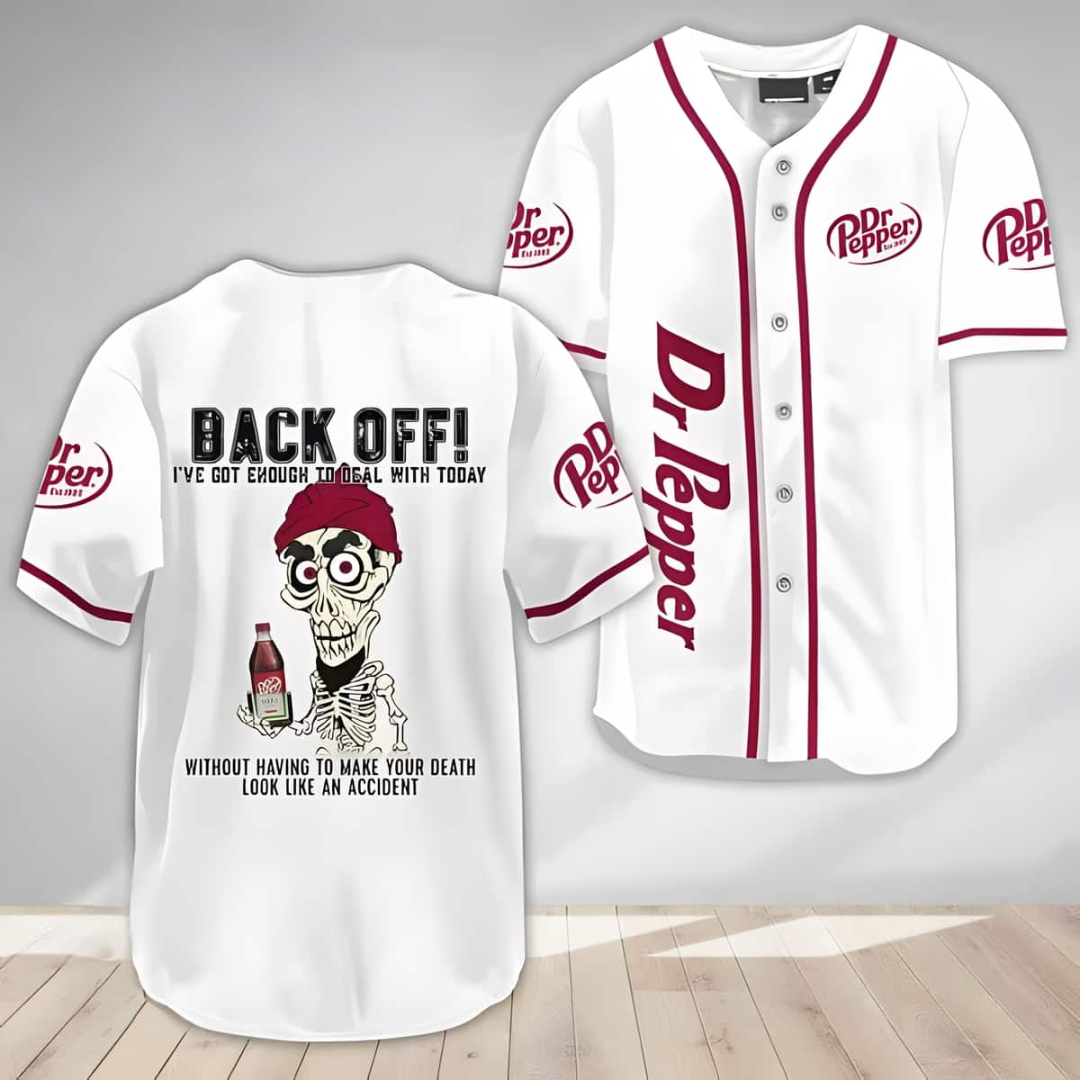 Back Off Dr Pepper Baseball Jersey Gift For Beer Drinkers