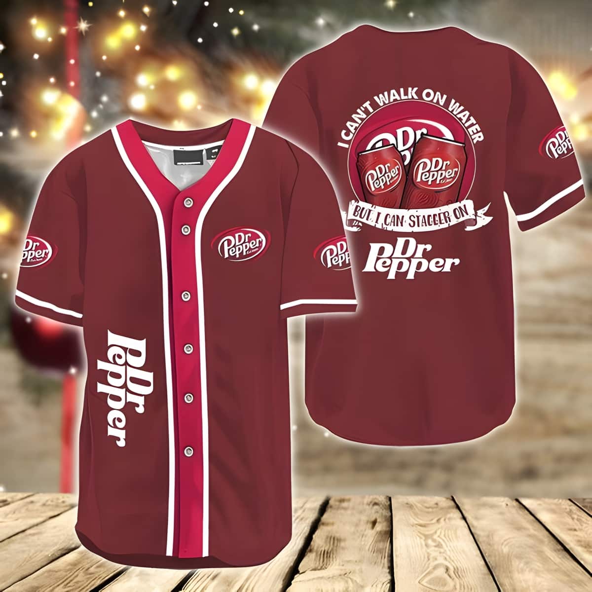 I Can't Walk On Water But I Can Stagger On Dr. Pepper Baseball Jersey I Can't Walk On Water But I Can Stagger On Dr. Pepper Baseball Jersey