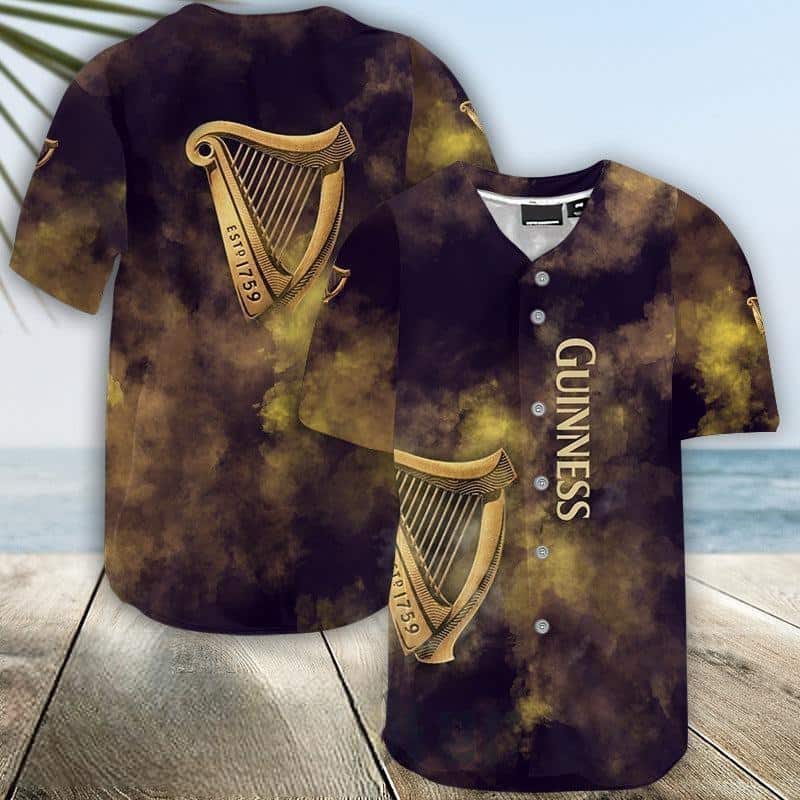 Guinness Baseball Jersey Colorful Smoke Gift For Beer Lovers Guinness Baseball Jersey Colorful Smoke Gift For Beer Lovers