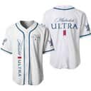 White Michelob ULTRA Beer Baseball Jersey Sports Gift For Dad White Michelob ULTRA Beer Baseball Jersey Sports Gift For Dad