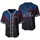 Abstract Holographic Colorful Michelob ULTRA Baseball Jersey Abstract Holographic Colorful Michelob ULTRA Baseball Jersey