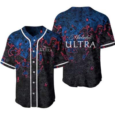 Abstract Holographic Colorful Michelob ULTRA Baseball Jersey Abstract Holographic Colorful Michelob ULTRA Baseball Jersey