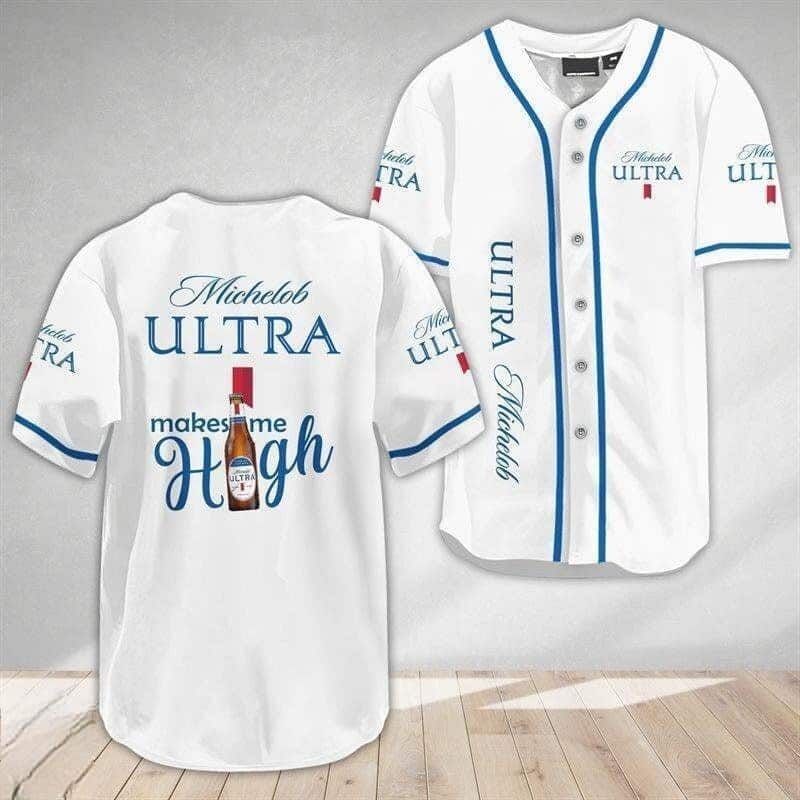 Michelob ULTRA Beer Baseball Jersey Make Me High Michelob ULTRA Beer Baseball Jersey Make Me High