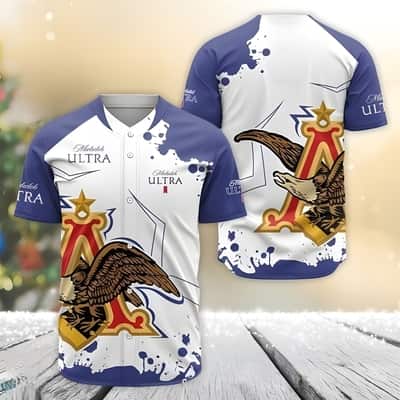 Michelob ULTRA Beer Baseball Jersey Anheuser Eagle Logo Michelob ULTRA Beer Baseball Jersey Anheuser Eagle Logo