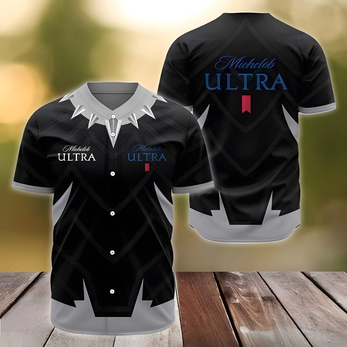 Black Michelob ULTRA Baseball Jersey Beer Lovers Gift Black Michelob ULTRA Baseball Jersey Beer Lovers Gift
