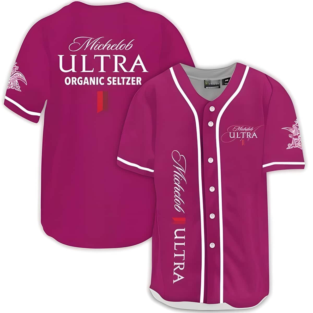 Purple Michelob ULTRA Organic Seltzer Baseball Jersey Purple Michelob ULTRA Organic Seltzer Baseball Jersey