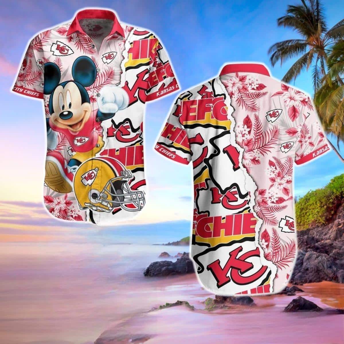 Summer Aloha NFL Kansas City Chiefs Hawaiian Shirt Tropical Flower Pattern Summer Aloha NFL Kansas City Chiefs Hawaiian Shirt Tropical Flower Pattern