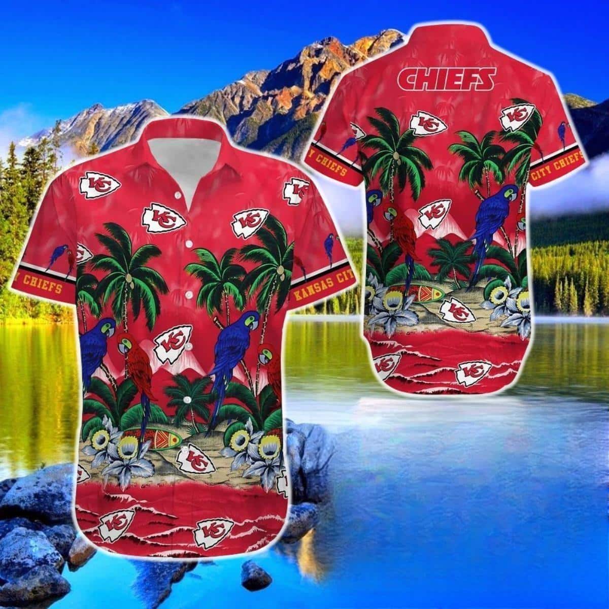 Parrot Aloha NFL Kansas City Chiefs Hawaiian Shirt Summer Beach Gift