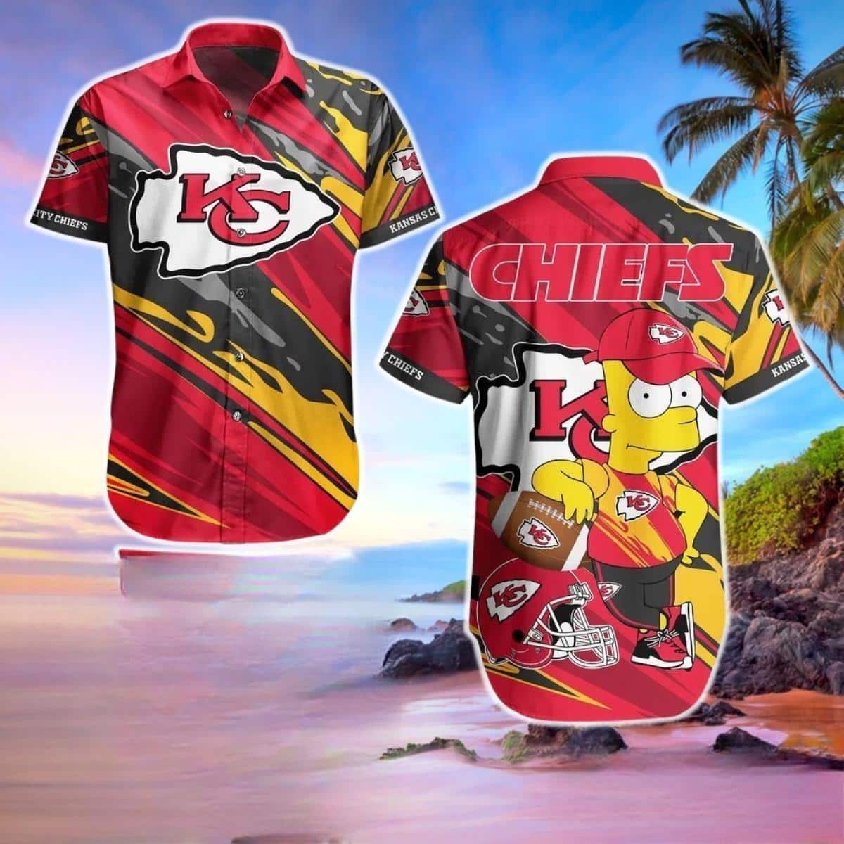 Bart Simpson NFL Kansas City Chiefs Hawaiian Shirt Best Beach Gift Bart Simpson NFL Kansas City Chiefs Hawaiian Shirt Best Beach Gift