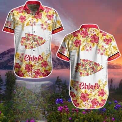 Summer Aloha NFL Kansas City Chiefs Hawaiian Shirt Hibiscus Flower Pattern Summer Aloha NFL Kansas City Chiefs Hawaiian Shirt Hibiscus Flower Pattern