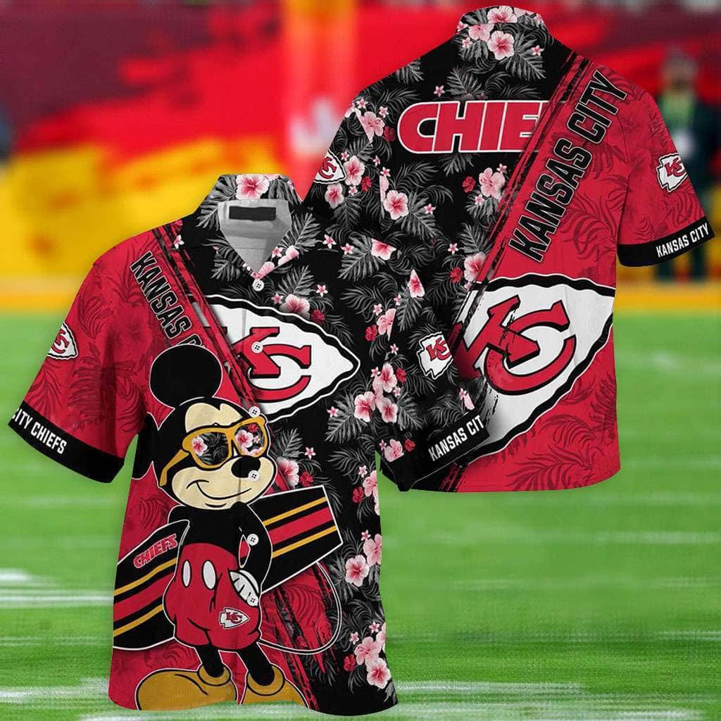 Cool Mickey NFL Kansas City Chiefs Hawaiian Shirt Beach Lovers Gift Cool Mickey NFL Kansas City Chiefs Hawaiian Shirt Beach Lovers Gift