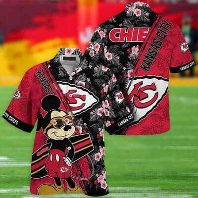 Cool Mickey NFL Kansas City Chiefs Hawaiian Shirt Beach Lovers Gift