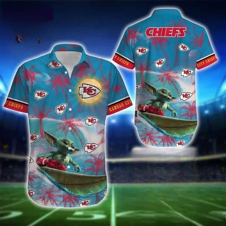 Baby Yoda Star Wars NFL Kansas City Chiefs Hawaiian Shirt Baby Yoda Star Wars NFL Kansas City Chiefs Hawaiian Shirt