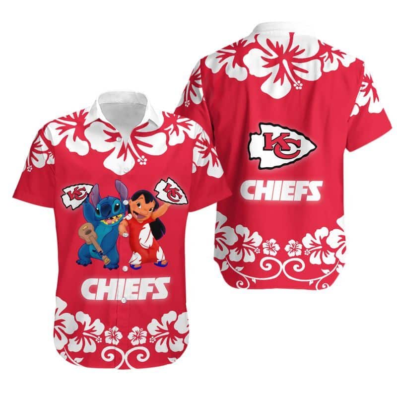 Lilo & Stitch NFL Kansas City Chiefs Hawaiian Shirt Summer Beach Gift Lilo & Stitch NFL Kansas City Chiefs Hawaiian Shirt Summer Beach Gift