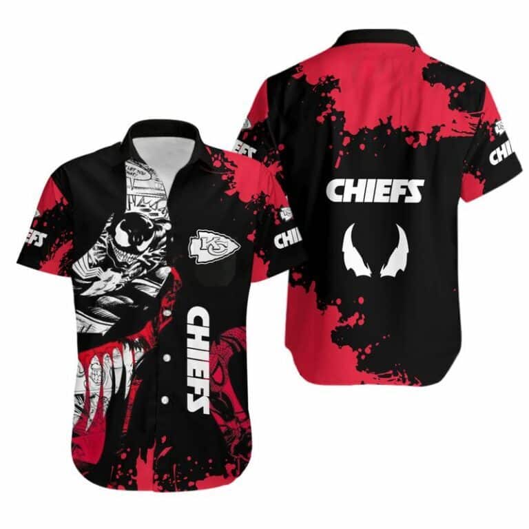 NFL Kansas City Chiefs Hawaiian Shirt Venom Summer Gift For Friend NFL Kansas City Chiefs Hawaiian Shirt Venom Summer Gift For Friend
