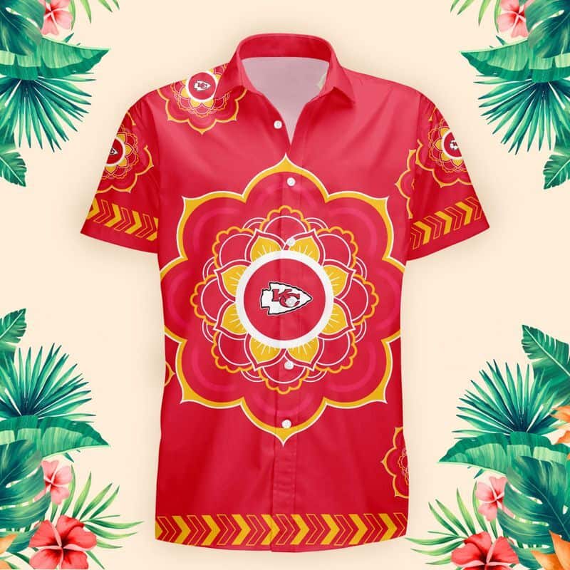 Red Aloha NFL Kansas City Chiefs Hawaiian Shirt Gift For Football Boyfriend