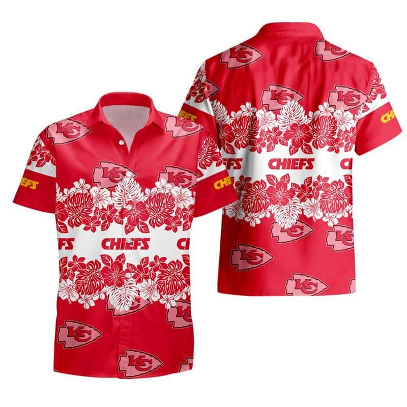 NFL Kansas City Chiefs Hawaiian Shirt Tropical Pattern Summer Aloha