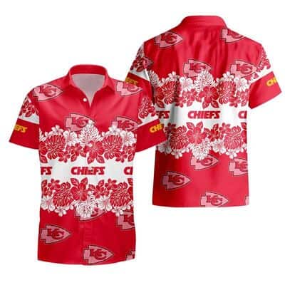 NFL Kansas City Chiefs Hawaiian Shirt Tropical Pattern Summer Aloha NFL Kansas City Chiefs Hawaiian Shirt Tropical Pattern Summer Aloha