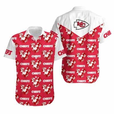 NFL Kansas City Chiefs Hawaiian Shirt Mickey and Flowers NFL Kansas City Chiefs Hawaiian Shirt Mickey and Flowers