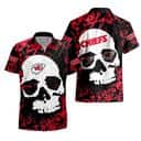 NFL Kansas City Chiefs Hawaiian Shirt White Skull Aloha NFL Kansas City Chiefs Hawaiian Shirt White Skull Aloha