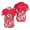 NFL Kansas City Chiefs Hawaiian Shirt White Forest Pattern On Red Theme Aloha NFL Kansas City Chiefs Hawaiian Shirt White Forest Pattern On Red Theme Aloha
