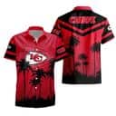 Vintage NFL Kansas City Chiefs Hawaiian Shirt Palm Tree Pattern Vintage NFL Kansas City Chiefs Hawaiian Shirt Palm Tree Pattern