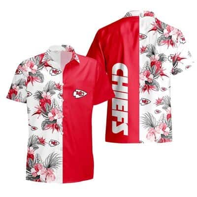 NFL Kansas City Chiefs Hawaiian Shirt Tropical Pattern NFL Kansas City Chiefs Hawaiian Shirt Tropical Pattern