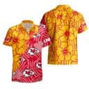 NFL Kansas City Chiefs Hawaiian Shirt Tropical Flowers Best Beach Gift NFL Kansas City Chiefs Hawaiian Shirt Tropical Flowers Best Beach Gift