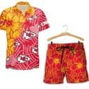 NFL Kansas City Chiefs Hawaiian Shirt Tropical Flowers Best Beach Gift NFL Kansas City Chiefs Hawaiian Shirt Tropical Flowers Best Beach Gift