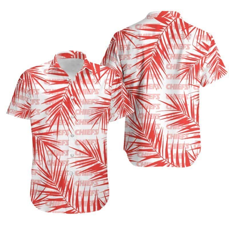 Aloha NFL Kansas City Chiefs Hawaiian Shirt Tropical Leaves Summer Beach Gift Aloha NFL Kansas City Chiefs Hawaiian Shirt Tropical Leaves Summer Beach Gift